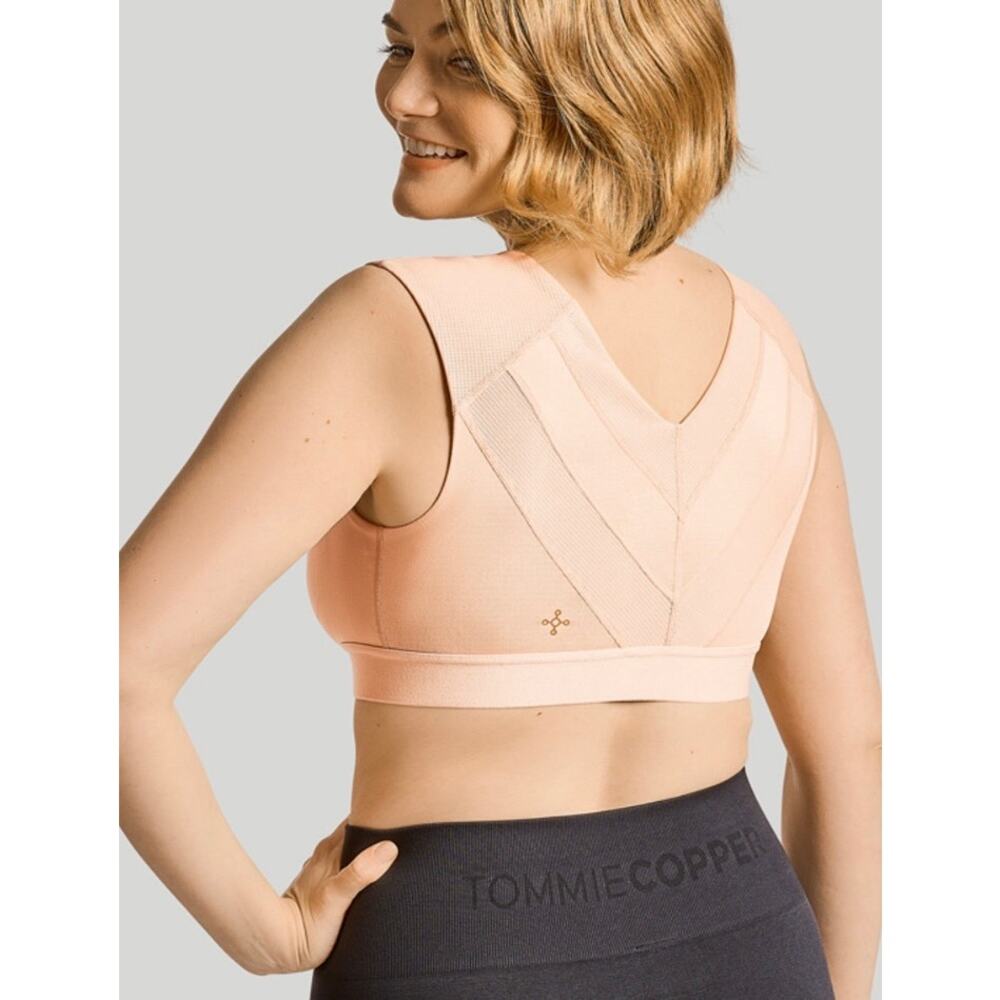 Tommie Copper Pink Shoulder Support Bra with Front Zip XL NWOT - Picture 4 of 6